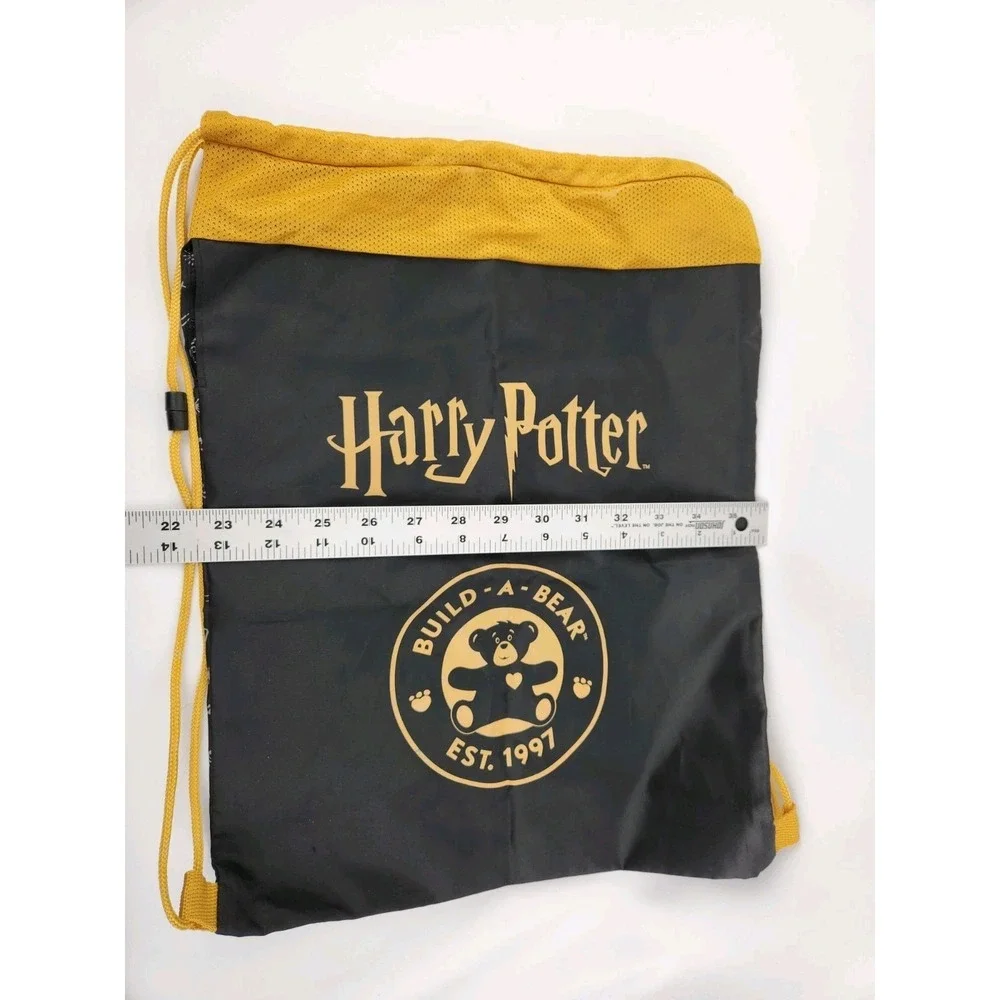 Build-a-Bear Workshop Harry‎ Potter Drawstring Bag Plush Backpack Yellow Black